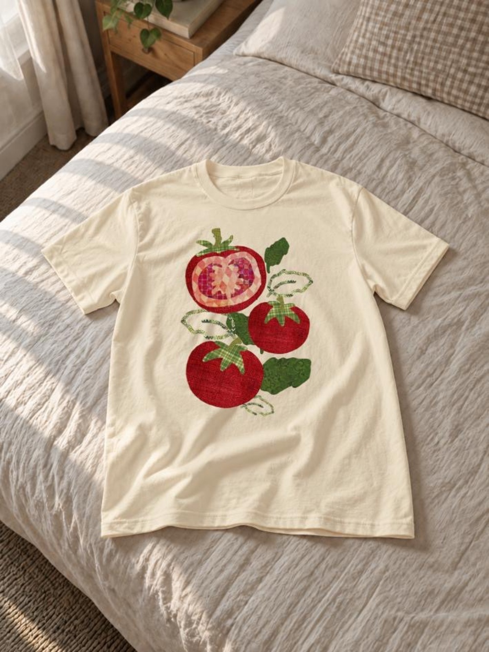 Tomato Graphic T-Shirt Offwhiye Garden Farmhouse Cottagecore Tee